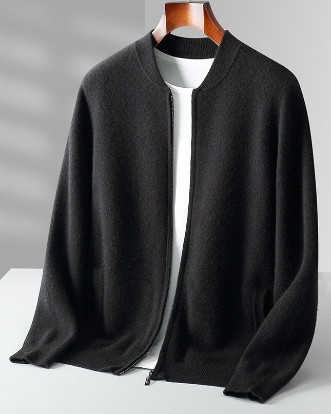 Round Neck Top Men's Cardigan Coat