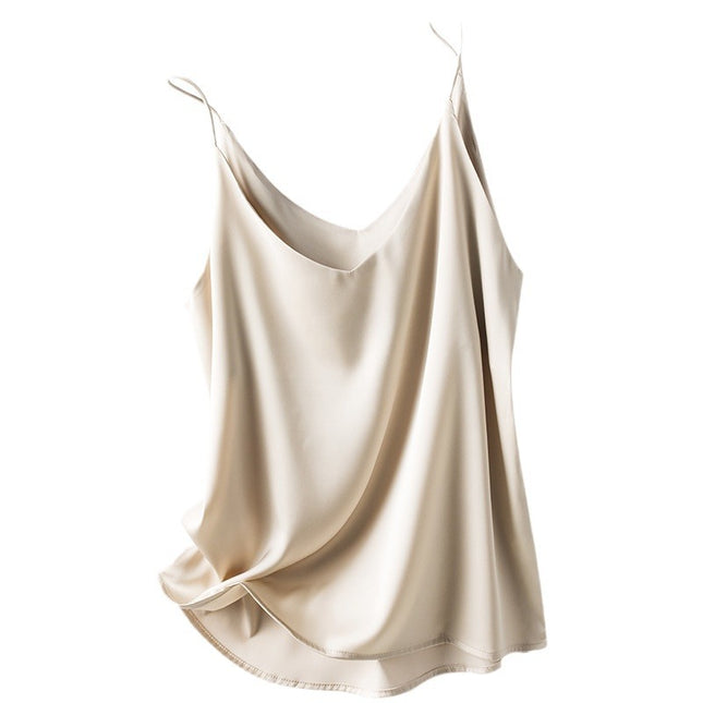 New Satin Pure Color All-matching Vest