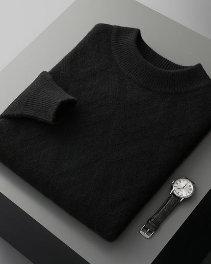 Woolen Sweater Men's Half Turtleneck Thickened Sweater Casual