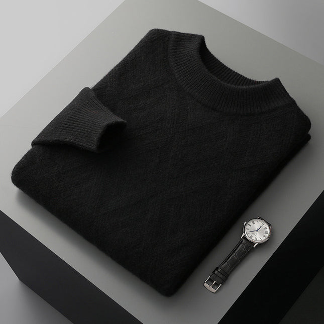 Woolen Sweater Men's Half Turtleneck Thickened Sweater Casual
