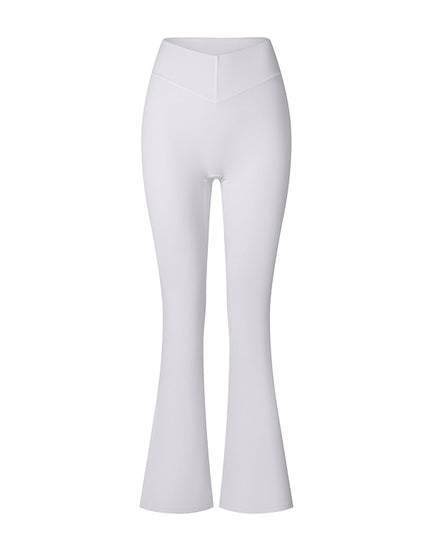 Brushed Flared V-waist Sports Tight Trousers