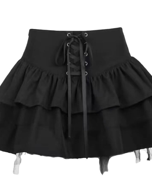 Niche Jk High Waist Mesh Skirt