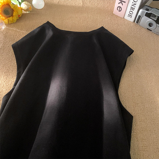 Men's Loose Pullover Solid Color Tank Top Sleeveless T-shirt