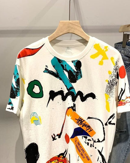 Men's Creative Printing All-match Short Sleeve