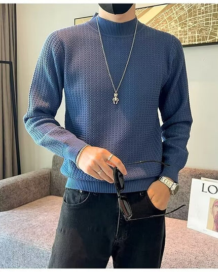 Striped Sweater Men's Fashion Brand Lightly Mature High Sense