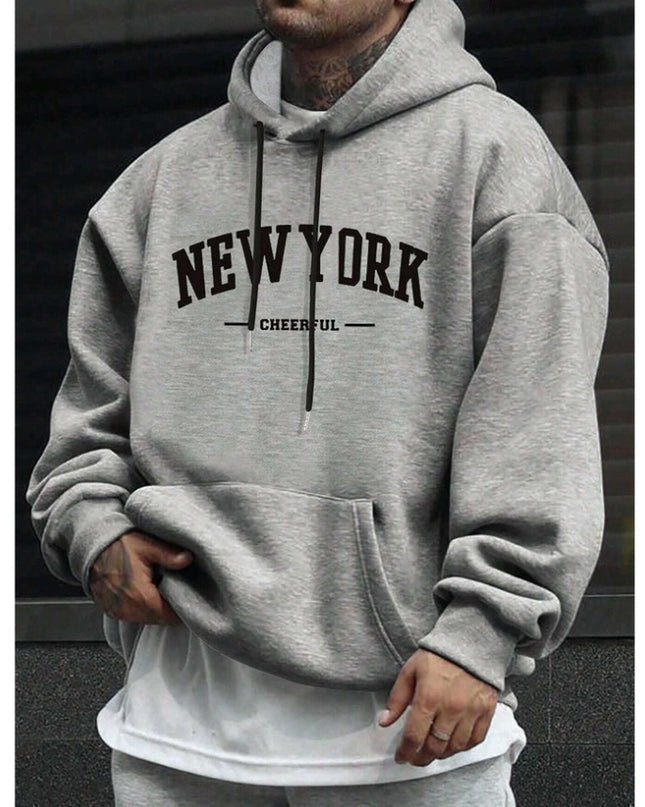 Men's Casual American-style Retro Loose Hooded Sweater