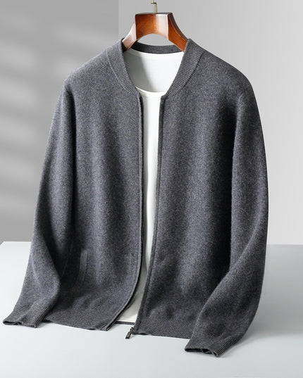 Round Neck Top Men's Cardigan Coat