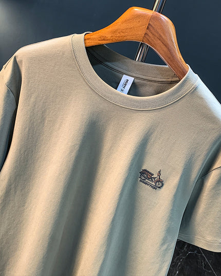 Casual T-shirt Men's Summer New Simple Embroidery