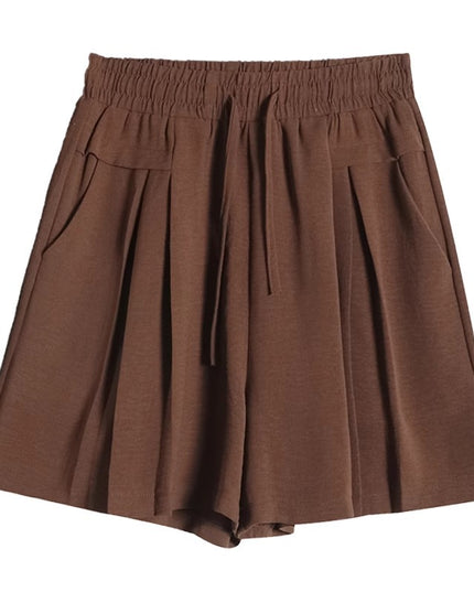 Casual Shorts Women's High Waist Summer Thin Plus Size