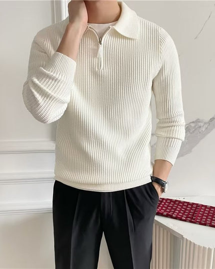 Men's All-match Solid Color Sweater Pullover Sweater
