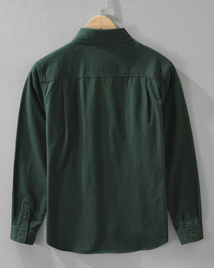 Men's Simplicity Long Sleeve Shirt Casual All-match Literary Loose Top