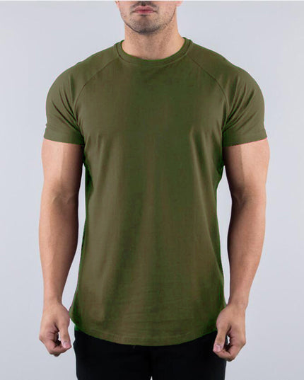 Solid Color Fitness Half Sleeve Bottoming Shirt