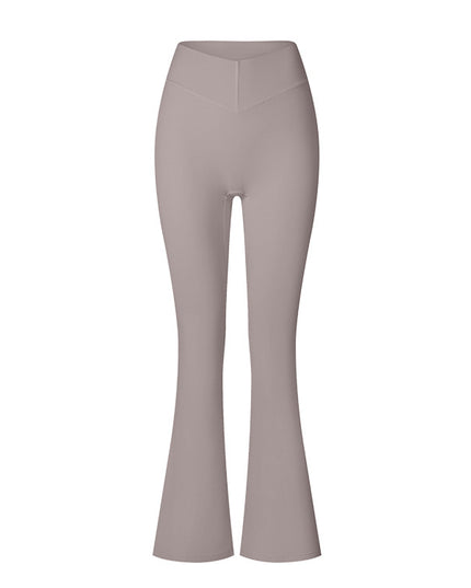 Brushed Flared V-waist Sports Tight Trousers