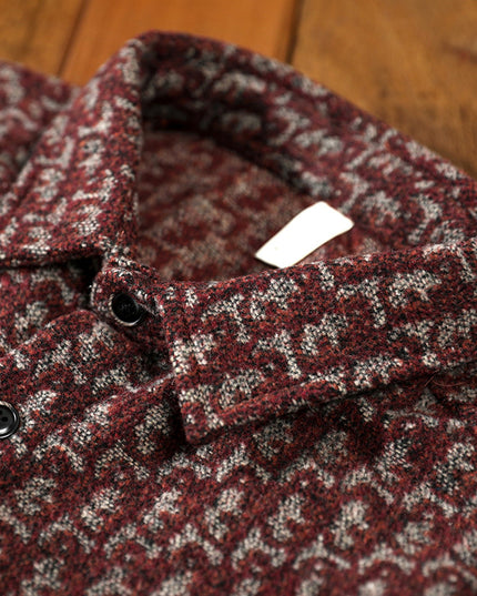 Men's Wide-style Drop-shoulder Woolen Shirt Coat