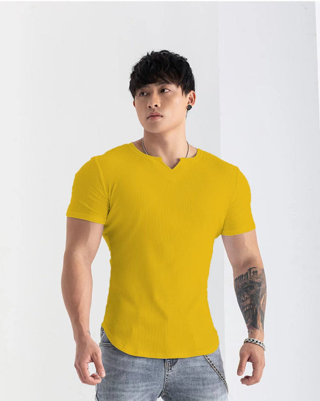 Quick-drying Striped Thin Fashion Slim-fit Short Sleeve
