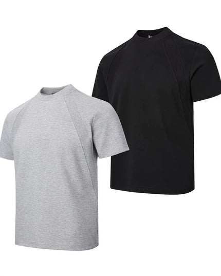Air Layer Stitching Short Sleeve Top
