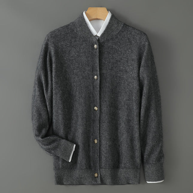 Casual Plus Size Outer Wear Men's Dehaired Angora Sweater