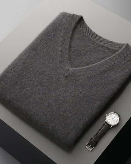 Casual Middle-aged V-neck Vest Sleeveless Sweater