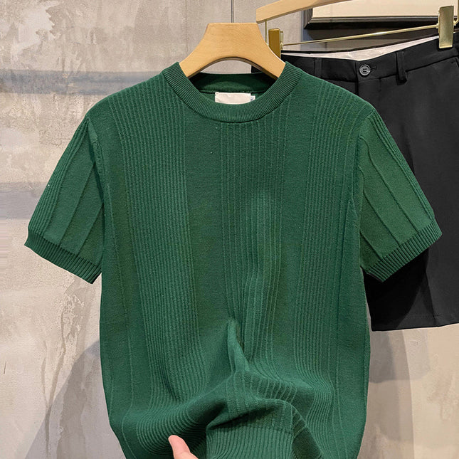 Short-sleeved T-shirt Thin Ice Silk Half Sleeve Sweater