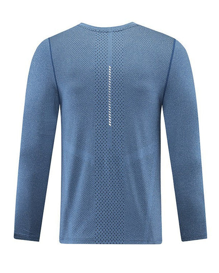 Leisure Sports Long Sleeve T-shirt Men's Autumn And Winter Round Neck Printed Jacket Running Quick Drying Clothes