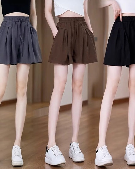 Casual Shorts Women's High Waist Summer Thin Plus Size