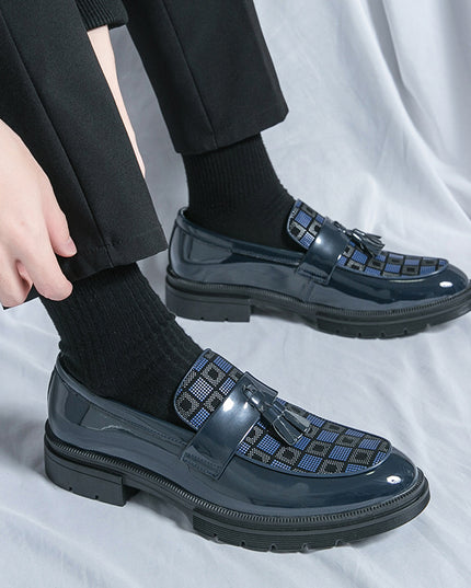Men's Platform Shoes Plus Size Leisure Slip On Leather Shoes