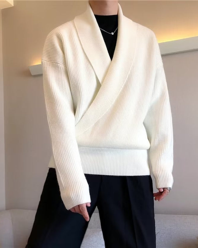 Solid Color Draping Loose Cool Wind Casual Sweater Coat