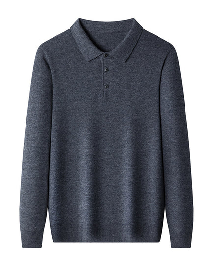 Thickening Men's Pure Wool Sweater Long Sleeve Knitting Shirt