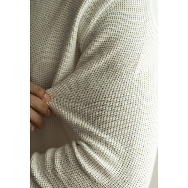 Men's Winter And Autumn Casual V-neck Long Sleeve Sweater Henley Shirt Top