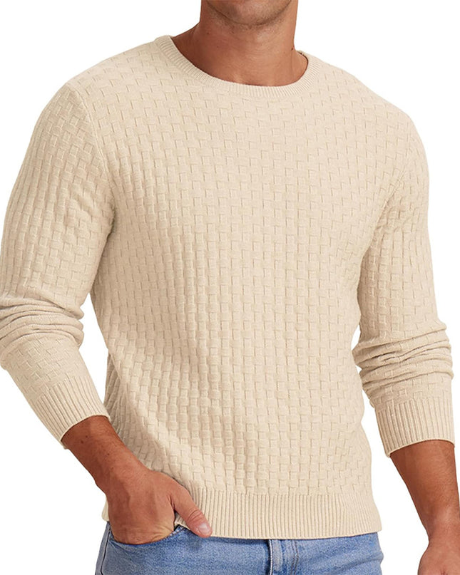 Men's Round Neck Pullover Long Sleeve V-neck