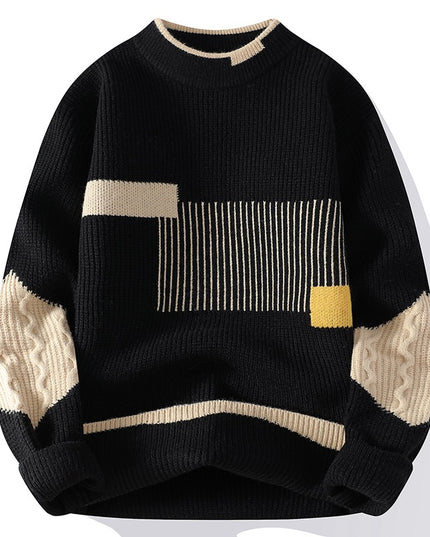 Men's Fashion Colorblock Knitwear Winter