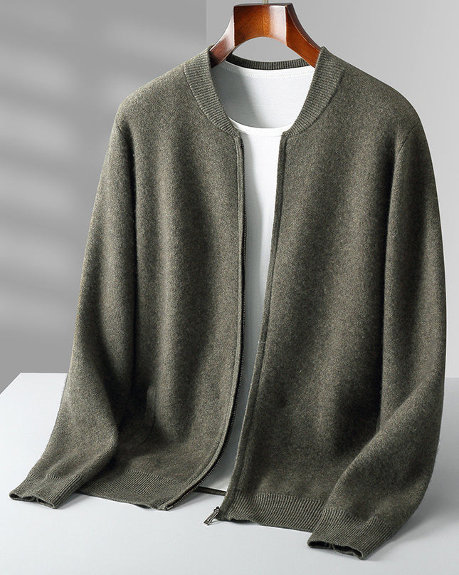Round Neck Top Men's Cardigan Coat