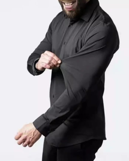 Men's Sports And Leisure Long Sleeve Lapel Shirt