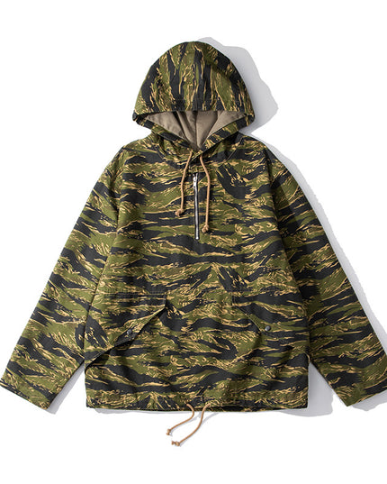 Hooded Camouflage Jacket Outdoor Parka Trench Coat