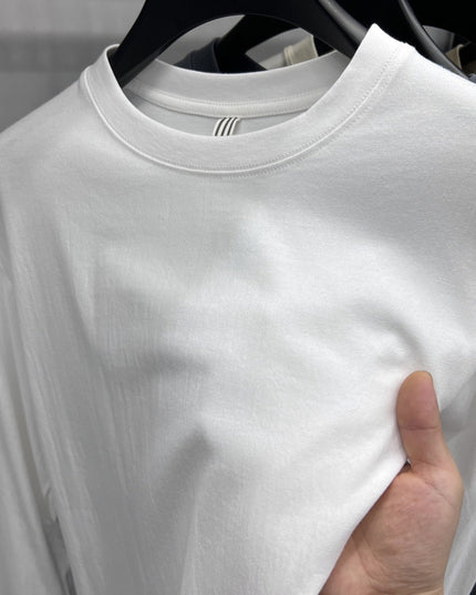 Long-staple Cotton Round Neck Extended Off-shoulder Bottoming Shirt For Men