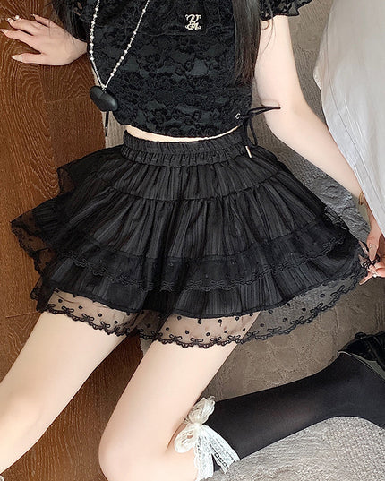 Women's Patchwork Cake Hot Girl Short Skirt