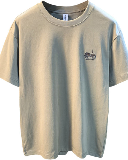 Casual T-shirt Men's Summer New Simple Embroidery