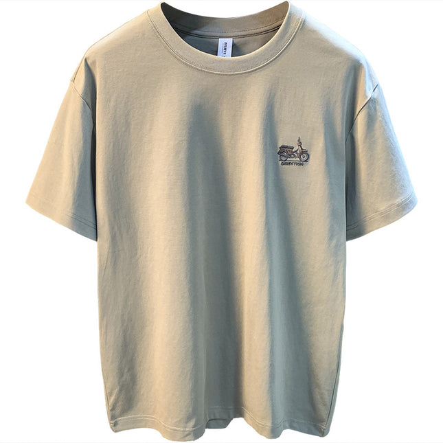 Casual T-shirt Men's Summer New Simple Embroidery