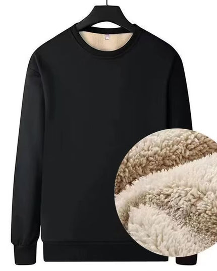 Polyester Men's Lambswool Round Neck Sweater