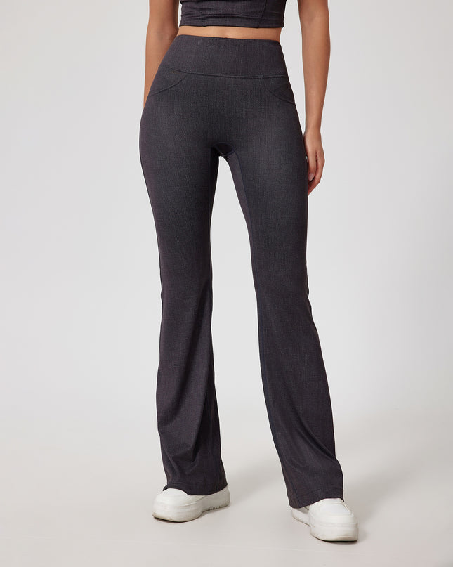 Ins European And American Sports Denim Trousers Sexy High Waist Seamless Nude Feel
