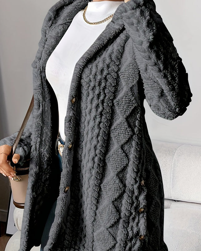Women's Winter Long Hooded Cardigan Coat