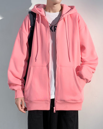 Men's Fleece Cardigan Sweater Hooded Coat