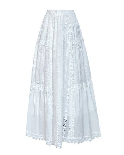 High Waist Mid-length Umbrella Skirt Long Dress