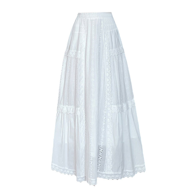 High Waist Mid-length Umbrella Skirt Long Dress