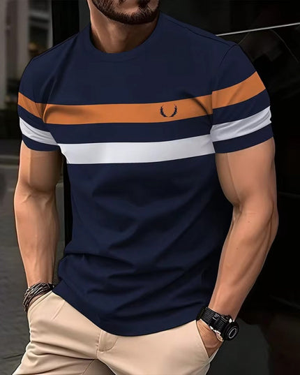 Loose Mesh Breathable Short Sleeve Round Neck T-shirt Simple Men
