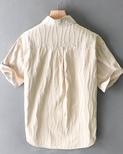 Men's Summer New Pure Cotton Short Sleeve Casual Shirt