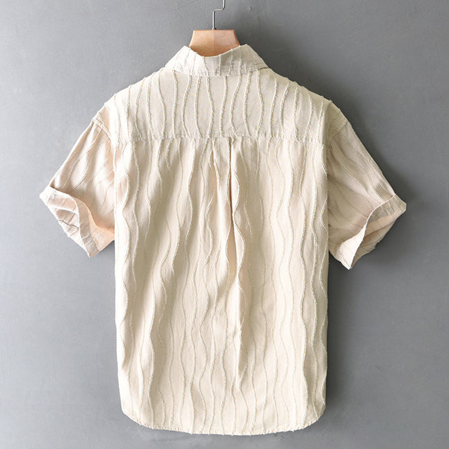 Men's Summer New Pure Cotton Short Sleeve Casual Shirt
