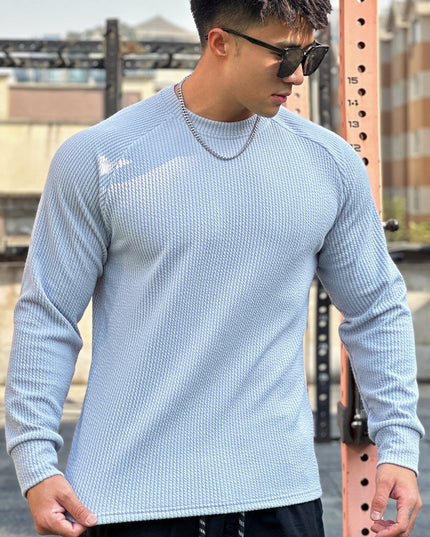 Autumn And Winter Round Neck Men's Casual Sports Trend Loose-fitting Plus Size Pullover Long Sleeve