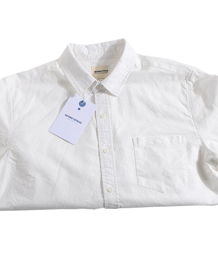 Fashion Pure Cotton Oxford Woven Shirts Men