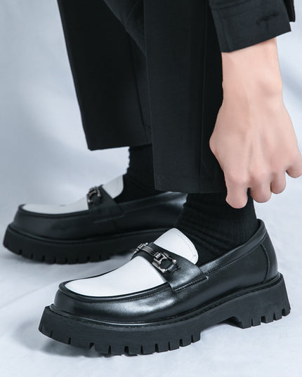 Men's Slip On Platform Youth Leisure Doug Leather Shoes